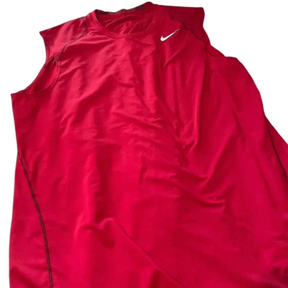 Nike Men's Red Dri-FIT Sleeveless Training Tank